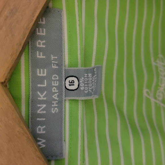 Foxcroft Green Button Down Shirt - Picture 3 of 5